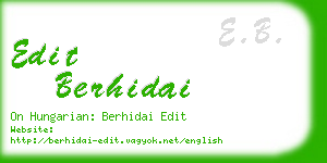 edit berhidai business card